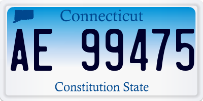 CT license plate AE99475