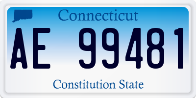 CT license plate AE99481