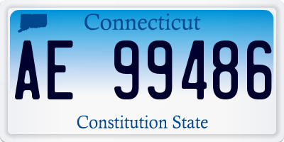 CT license plate AE99486
