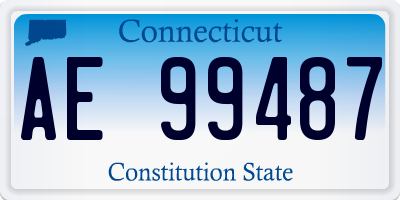 CT license plate AE99487