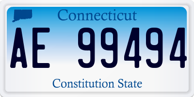 CT license plate AE99494