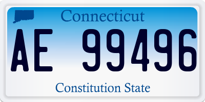 CT license plate AE99496