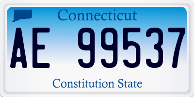 CT license plate AE99537