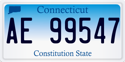 CT license plate AE99547