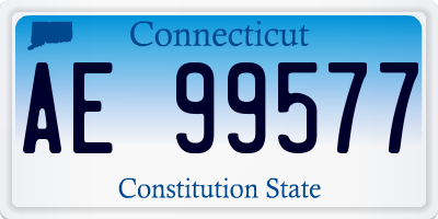 CT license plate AE99577