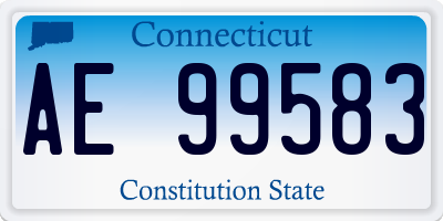 CT license plate AE99583