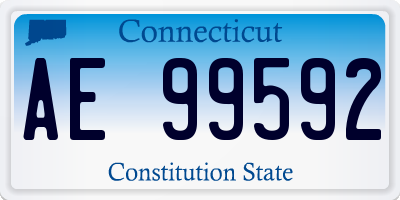 CT license plate AE99592