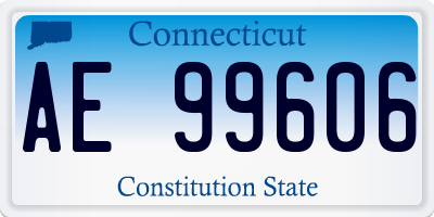 CT license plate AE99606
