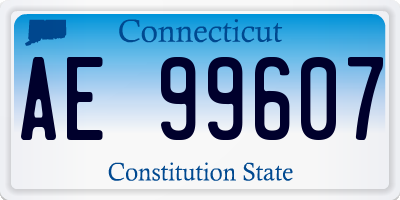 CT license plate AE99607