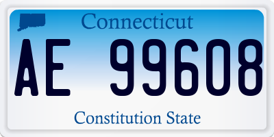 CT license plate AE99608
