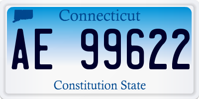 CT license plate AE99622