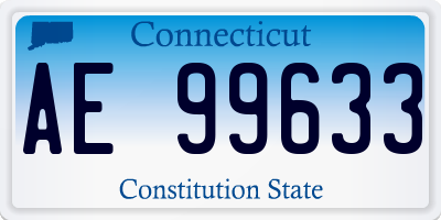 CT license plate AE99633