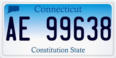 CT license plate AE99638