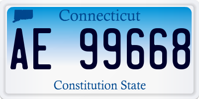 CT license plate AE99668