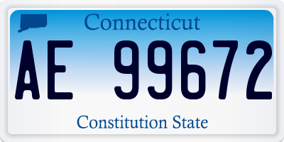 CT license plate AE99672