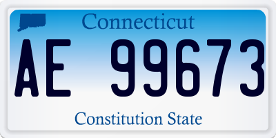 CT license plate AE99673