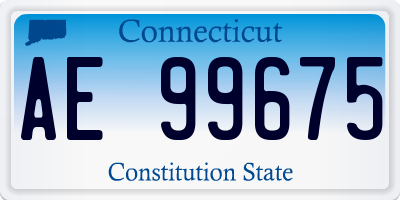 CT license plate AE99675