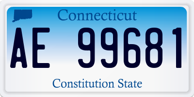 CT license plate AE99681