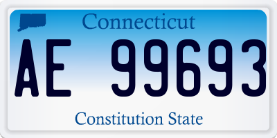 CT license plate AE99693