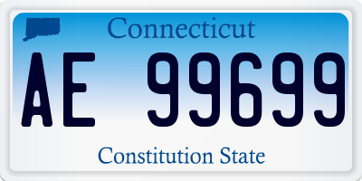 CT license plate AE99699