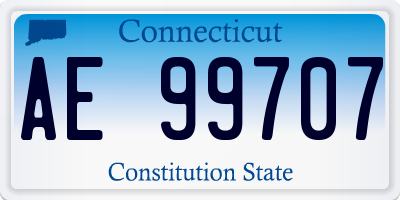 CT license plate AE99707