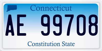 CT license plate AE99708