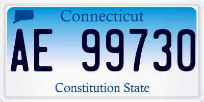 CT license plate AE99730