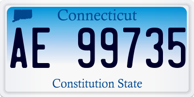 CT license plate AE99735