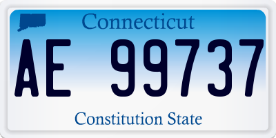 CT license plate AE99737