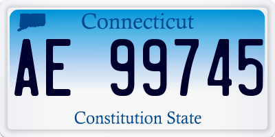 CT license plate AE99745