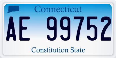 CT license plate AE99752