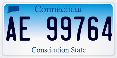 CT license plate AE99764