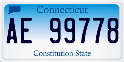 CT license plate AE99778