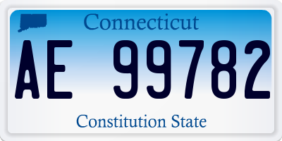 CT license plate AE99782