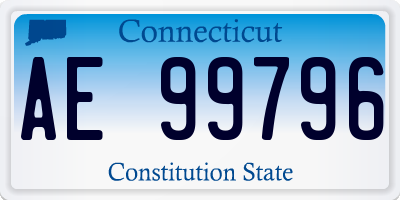 CT license plate AE99796