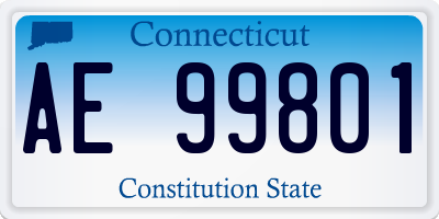 CT license plate AE99801