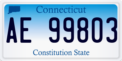 CT license plate AE99803