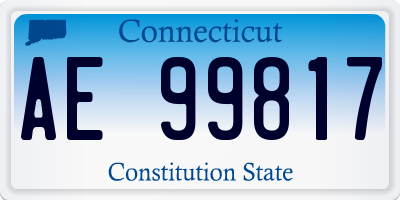 CT license plate AE99817