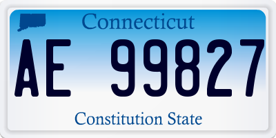 CT license plate AE99827