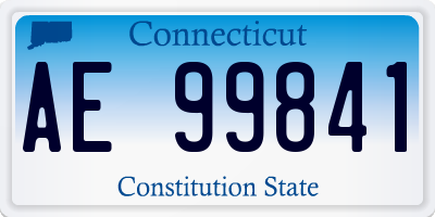 CT license plate AE99841