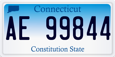 CT license plate AE99844