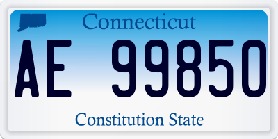 CT license plate AE99850
