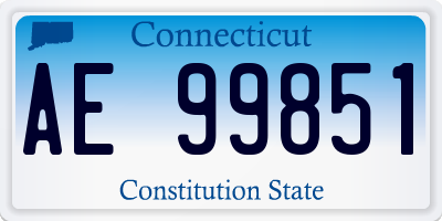 CT license plate AE99851