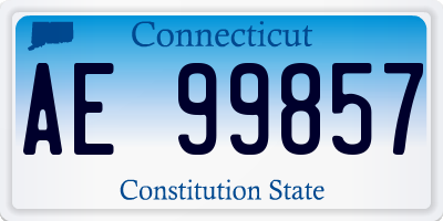 CT license plate AE99857