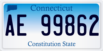 CT license plate AE99862
