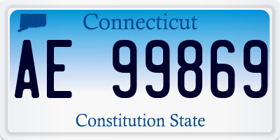 CT license plate AE99869