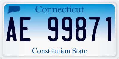 CT license plate AE99871