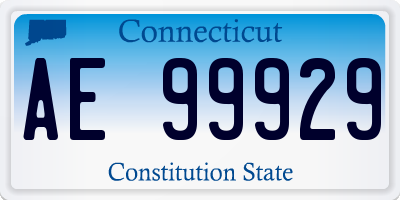 CT license plate AE99929