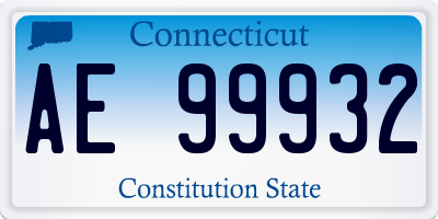 CT license plate AE99932