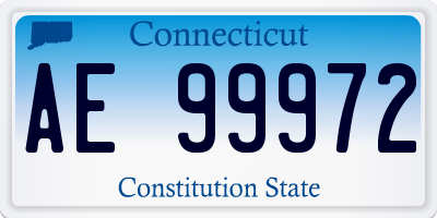 CT license plate AE99972